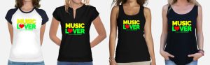 CAMISETAS CHICA MUSIC LOVER